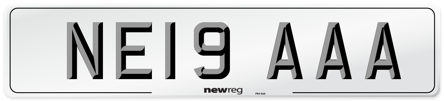 NE19 AAA Number Plate from New Reg